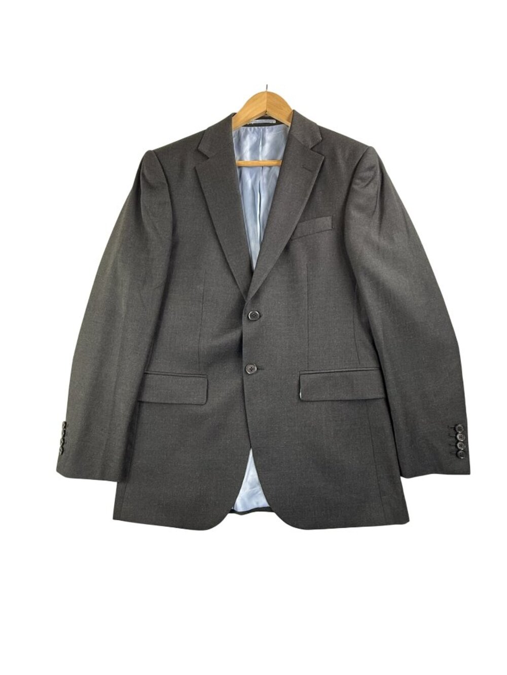 Charles Tyrwhitt Suit Jacket Mens 38R Black Wool Slim Fit Sport Coat Jacket